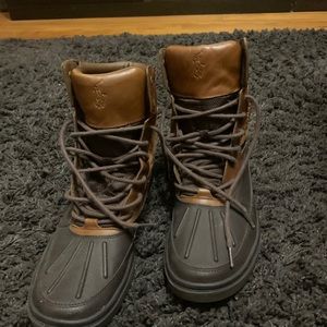 brown polo boots
